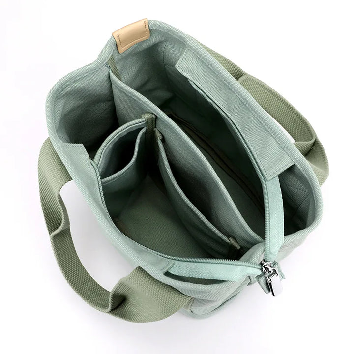 Sac à main Damentasche Tovèra CanvasMini | Petit sac bandoulière avec fermeture éclair | Sac en toile à la mode | 23×15×21 cm