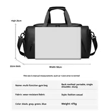 Sac de sport Veltrix ProCarry | Grand sac de voyage en PU avec compartiment à chaussures | Plusieurs poches | 50×25×22 cm | Pour le fitness, les vacances et le quotidien