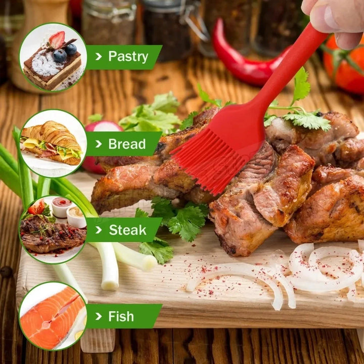 GrillFein Pinceau à Marinade en Silicone | Résistant à la Chaleur & Hygiénique | Pour BBQ, Pâtisserie & Cuisine