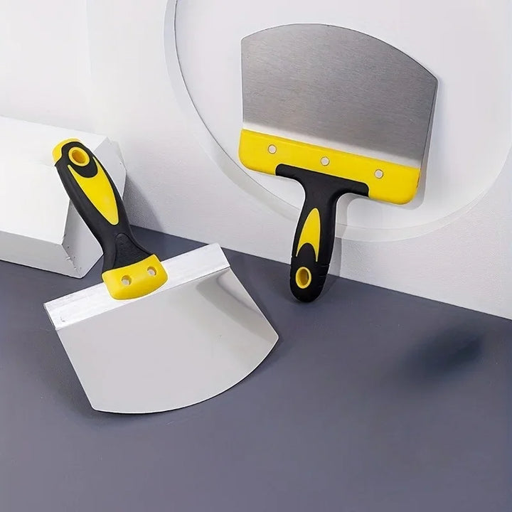 ProFlexa Spatule en Acier Inoxydable avec Poignée en Caoutchouc | Résistante à la Rouille & Flexible | Pour Peinture, Plâtre & Projets de Bricolage