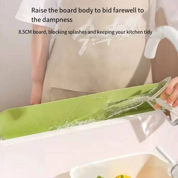 Ensemble de 2 protections anti-éclaboussures pour évier SplashBlock en silicone | Avec ventouse | 35×7 cm | Protection contre les taches d'eau dans la cuisine et la salle de bain