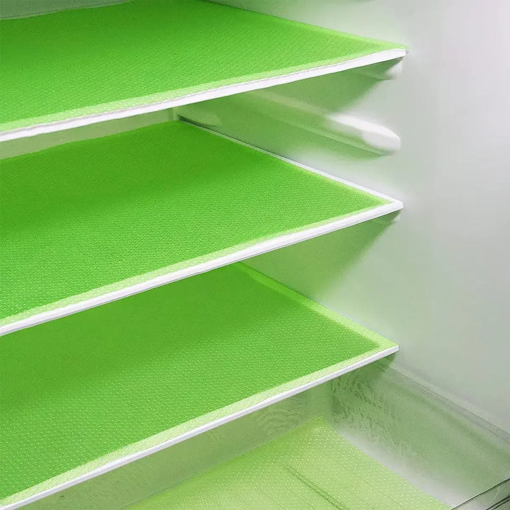 Set de 4 Tapis de Réfrigérateur FridgeGuard | Matériau EVA | Lavable, Résistant aux Moisissures & Anti-Huile | Pour Réfrigérateur, Tiroirs & Étagères
