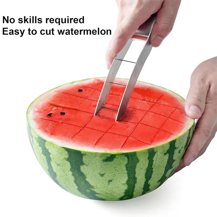Coupeur de Pastèque Melano CubeCutter | Coupeur de dés en acier inoxydable pour pastèque et fruits | Sûr, ergonomique et rapide