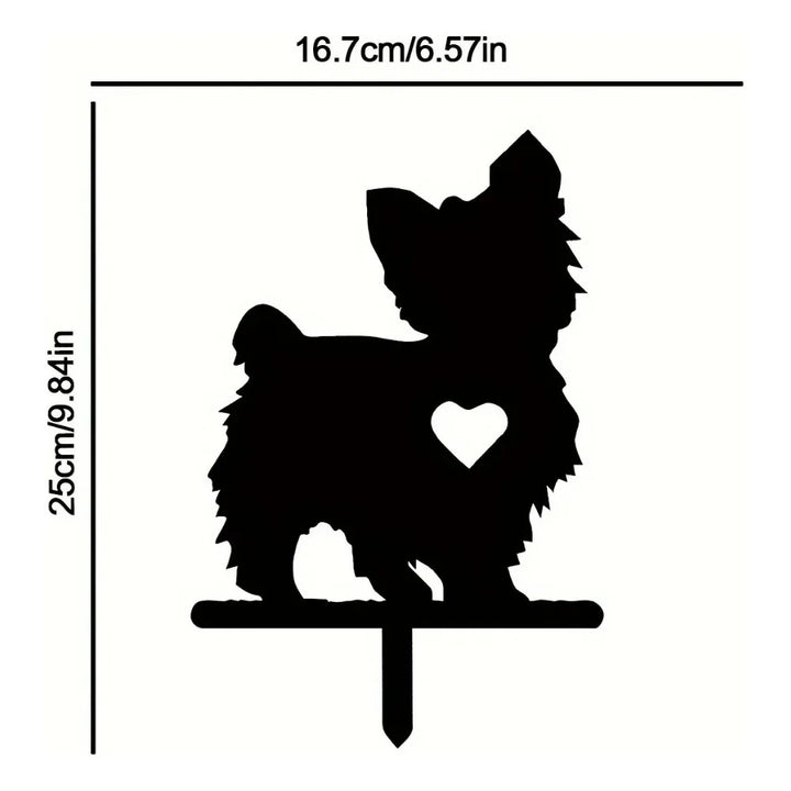 Jardinier TikiPaw | Chien en design Tiki | Figurine décorative en métal | Résistant aux intempéries & Fait main