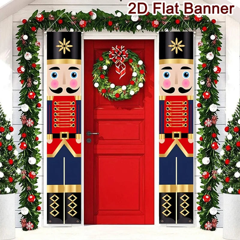 Bannière de porte RoyalNut Casse-Noisette | Décoration de Noël 2025 | Suspendue & Résistante aux intempéries | Pour Intérieur & Extérieur | Nouvel An 2026