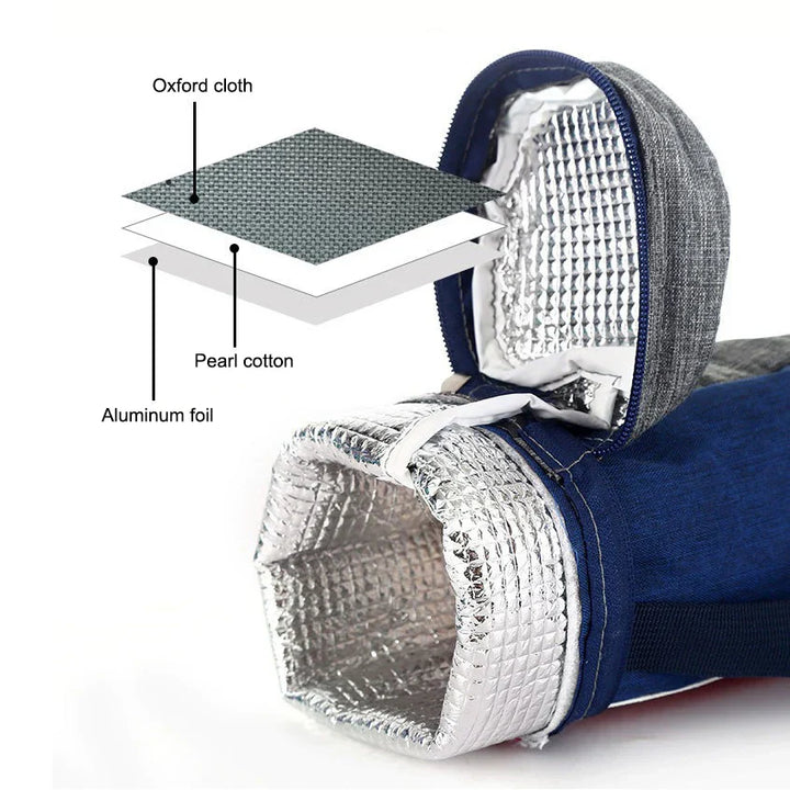 Cooltiva Sac à bouteille isolé 10×10×29 cm | Sac de refroidissement portable en tissu Oxford | Pour les voyages, le sport et les activités en plein air
