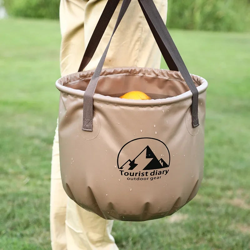 PackSink Seau Pliable pour Extérieur | Étanche & Portable | 10L / 20L | Pour Camping, Pêche, Voyage & Jardin