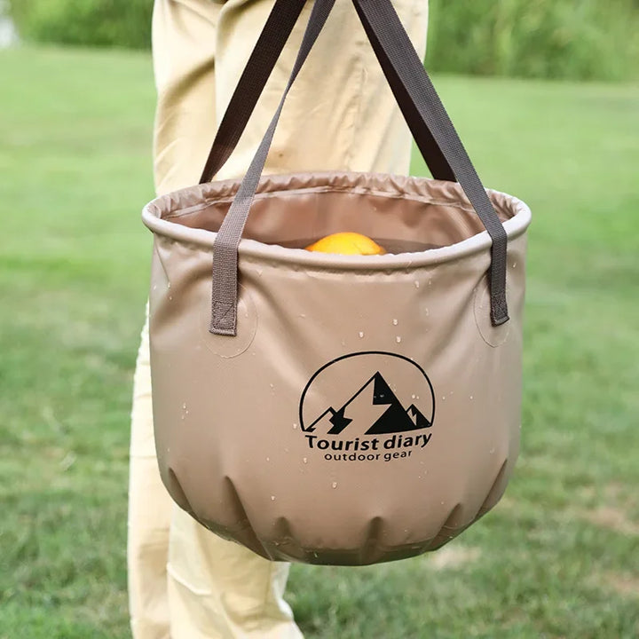 PackSink Seau Pliable pour Extérieur | Étanche & Portable | 10L / 20L | Pour Camping, Pêche, Voyage & Jardin