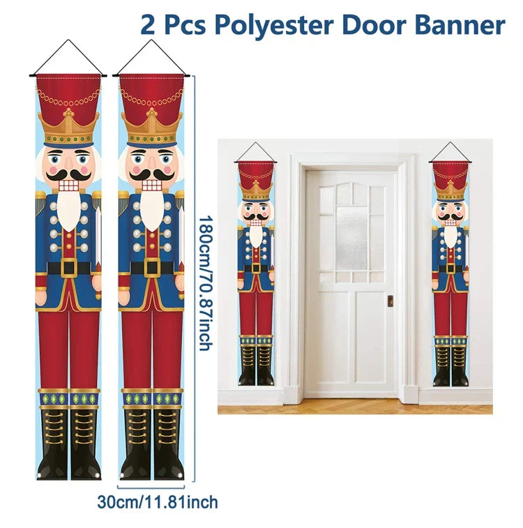 Bannière Festivia | Bannière de porte de Noël | Décoration suspendue « Joyeux Noël » | Décoration de porte festive pour Noël et Nouvel An