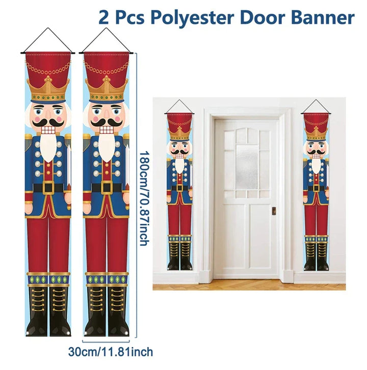 Bannière Festivia | Bannière de porte de Noël | Décoration suspendue « Joyeux Noël » | Décoration de porte festive pour Noël et Nouvel An