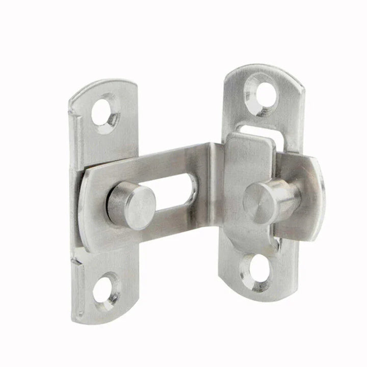 Verrou à pêne en acier SteelGuard 90Secure | Verrou à pêne à 90° en acier inoxydable | Pour portes coulissantes, armoires et caves à vin | 7,6 cm