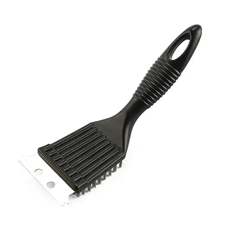 GrillMeister Brosse à BBQ | Nettoyant de Grill 3-en-1 | Poils en Acier Inoxydable & Poignée Antidérapante