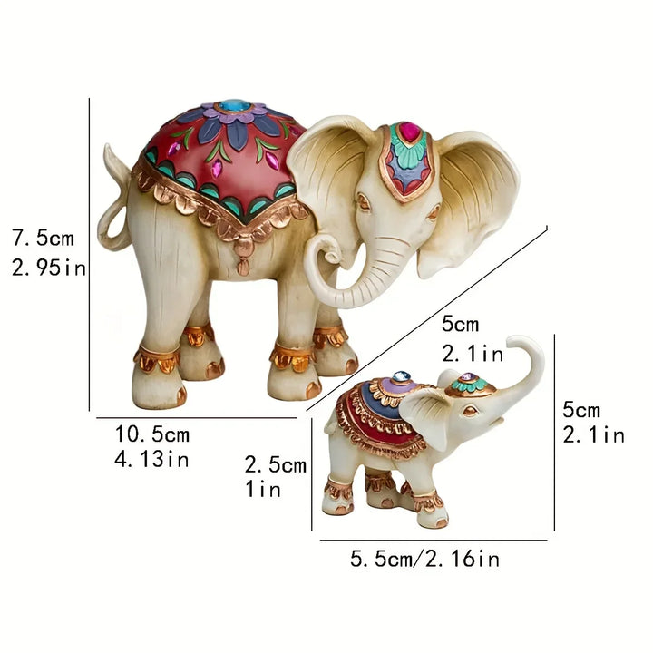 Sculpture Elevaria | Sculpture d'Éléphant | Mère & Enfant | Figurine en Résine pour Jardin & Décoration Intérieure | Symbole de l'Amour