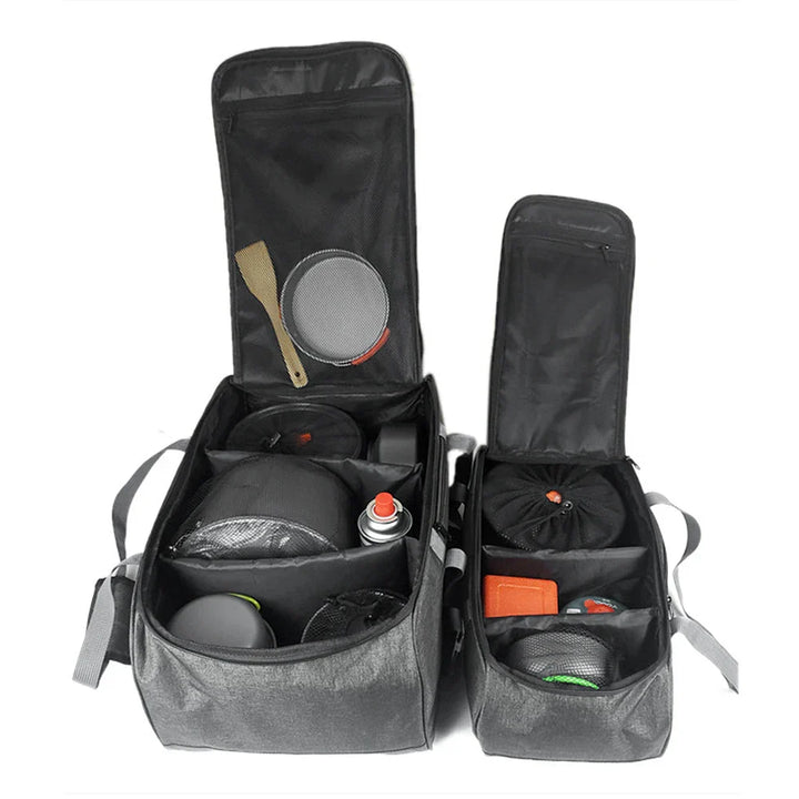 CAMPGEAR Organisateur de cuisine | Volume de 33 L | Compartiments ajustables | Robuste et étanche