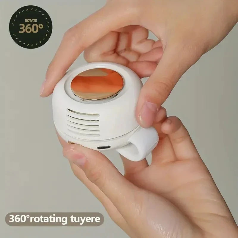 CLIPBREEZE Mini-Ventilateur sans pales | Silencieux & portable | Avec clip, rotatif à 360° | Rechargeable USB-C | Pour enfants, voyages & quotidien