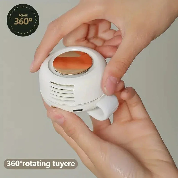 CLIPBREEZE Mini-Ventilateur sans pales | Silencieux & portable | Avec clip, rotatif à 360° | Rechargeable USB-C | Pour enfants, voyages & quotidien