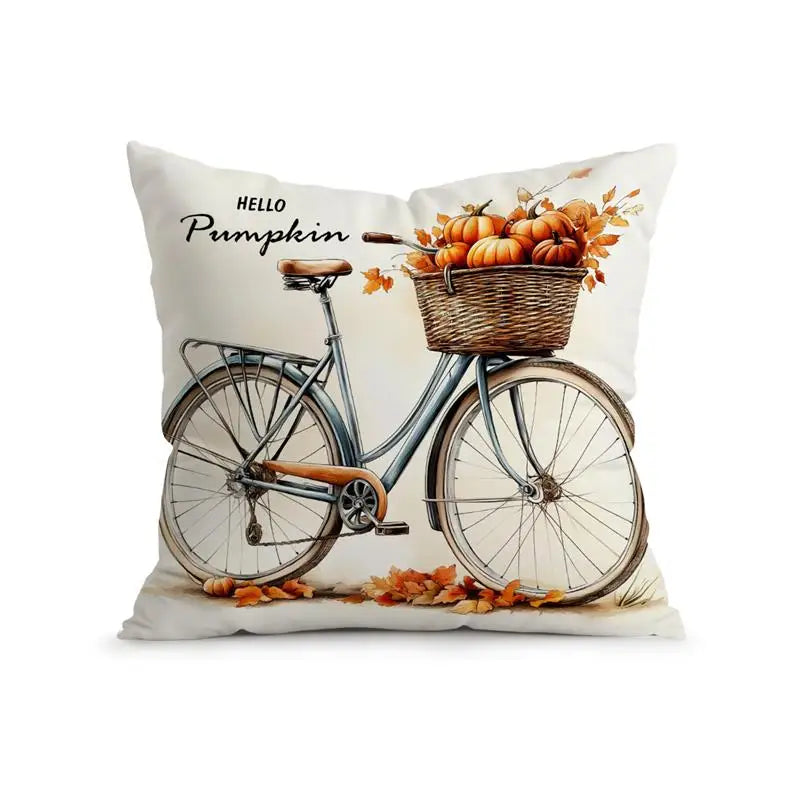 LaubTraum | Housse de coussin décoratif rétro-automne | Accent décoratif pour le canapé | Polyester 45×45 cm