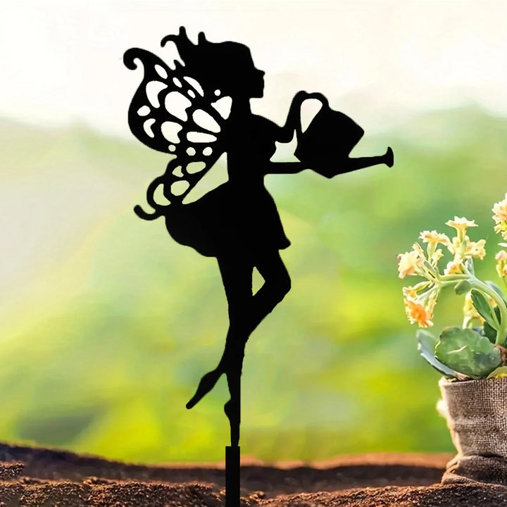 Figurine de jardin Mythoria | Figurine de jardin en métal | Design fantastique | Aspect rouillé | Pour décoration intérieure et extérieure
