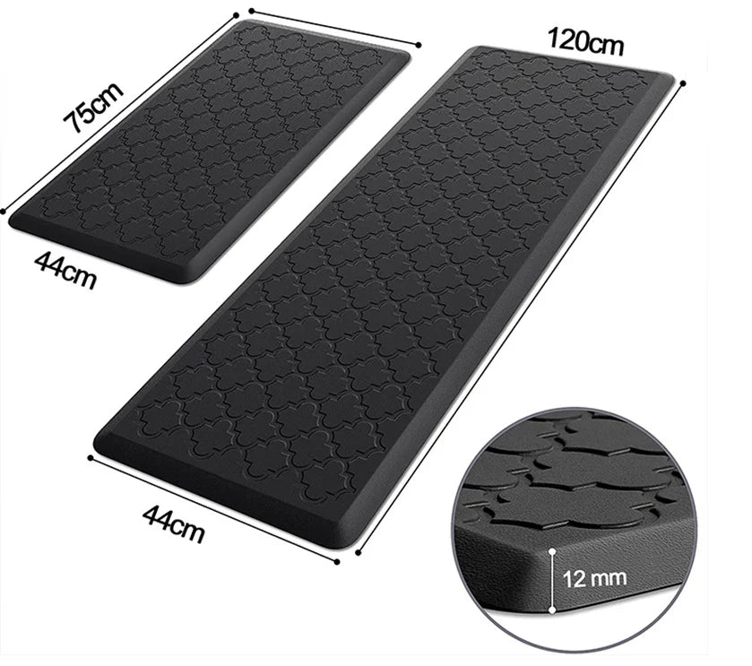 Tapis de cuisine Comfura anti-fatigue | Tapis de standing rembourré en mousse à mémoire | Antidérapant & Imperméable | Tapis de confort pour évier & espace de travail