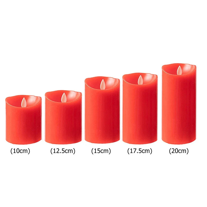 Flamara Glow Bougie LED-Stumpen avec Flamme Mobile | 5 Tailles | Effet Cire Réelle & Fonctionnement sur Piles | Sûr & Sans Fumée