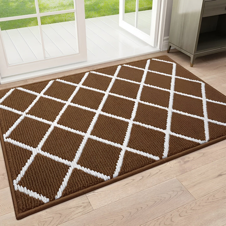 Tapis d'entrée SafeStep | Design à carreaux | Antidérapant & Absorbant | Facile à entretenir | Différentes tailles