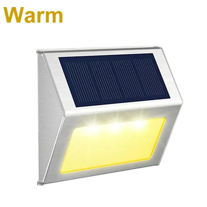 Lunettra Solar Stufenlicht en Acier Inoxydable | 3 LEDs | IP45 Étanche | Écologique & Résistant à la Corrosion | Pour Jardin, Clôture & Mur