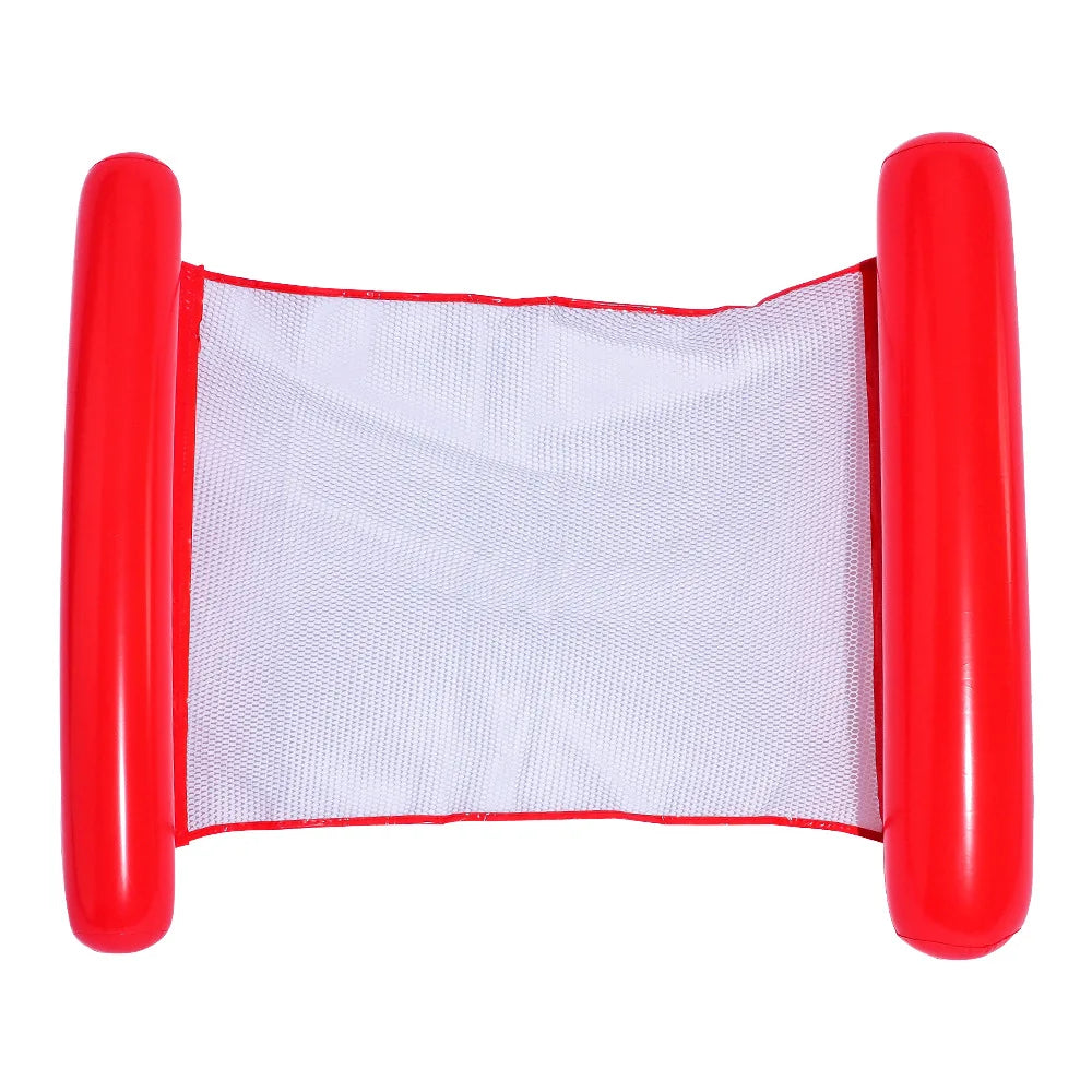 AQUAVIVA Hamac flottant gonflable | 130×70 cm | Chaise longue de piscine pliable avec dossier | Lit flottant pour piscine, plage & vacances