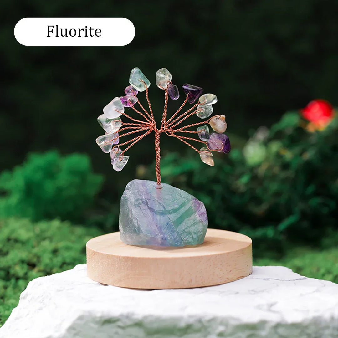 Arbre de Cristal Arbre de Vie | Fait à la main à partir de cristaux naturels | Décoration Feng Shui