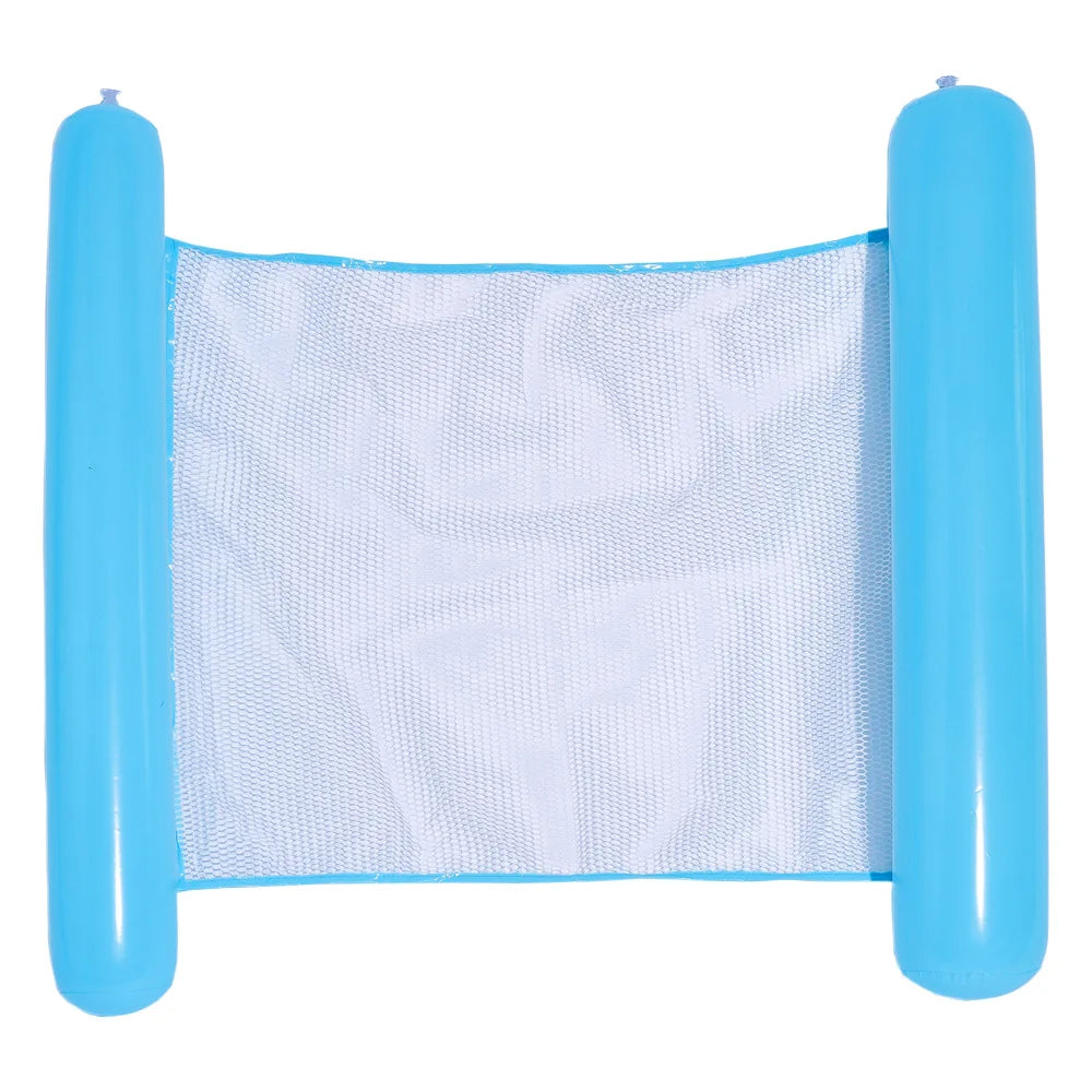 AQUAVIVA Hamac flottant gonflable | 130×70 cm | Chaise longue de piscine pliable avec dossier | Lit flottant pour piscine, plage & vacances