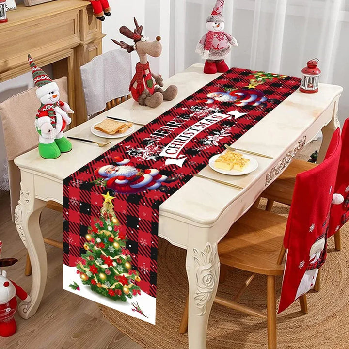 FestiLoom Nappe de Noël | Design « Joyeux Noël » | 100 % Polyester | Décoration festive pour Noël & Nouvel An 2025/2026