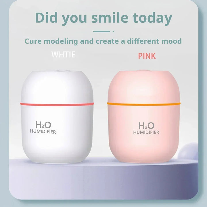 AEROAURA Mini Humidificateur | Silencieux <36 dB | Lumière d'ambiance LED | Arrêt automatique