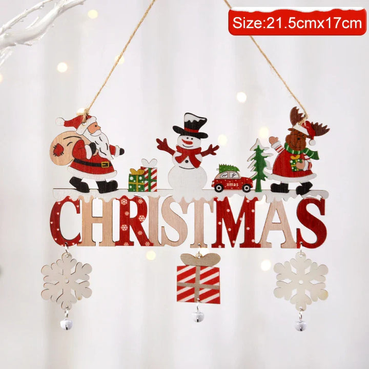 Décoration de Noël Gnome Nordique | Bois | Père Noël fait main | Décoration pour arbre, porte & maison