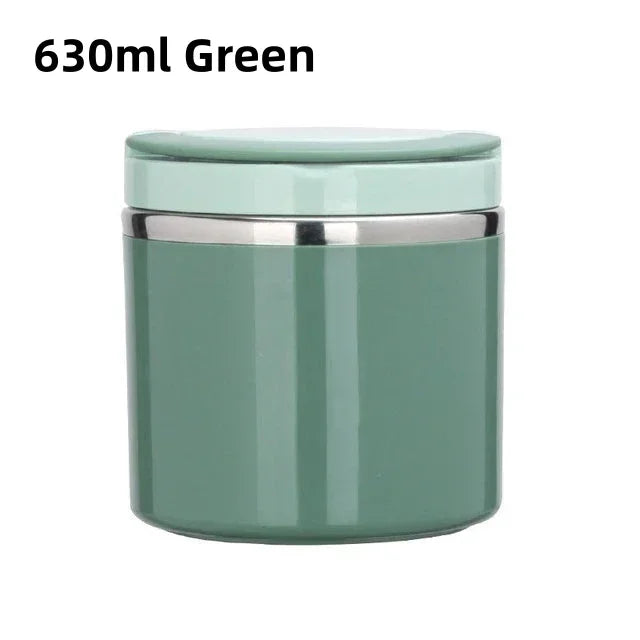 Boîte à Lunch Thermo | Conteneur Isotherme en Acier Inoxydable | 630 ml / 1000 ml | Avec Poignée & Étanche
