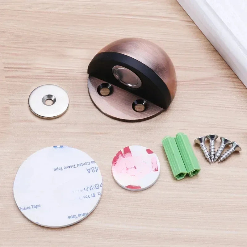 Arrêt de porte en acier inoxydable | Magnétique & Invisible | Sans perçage | Différentes couleurs