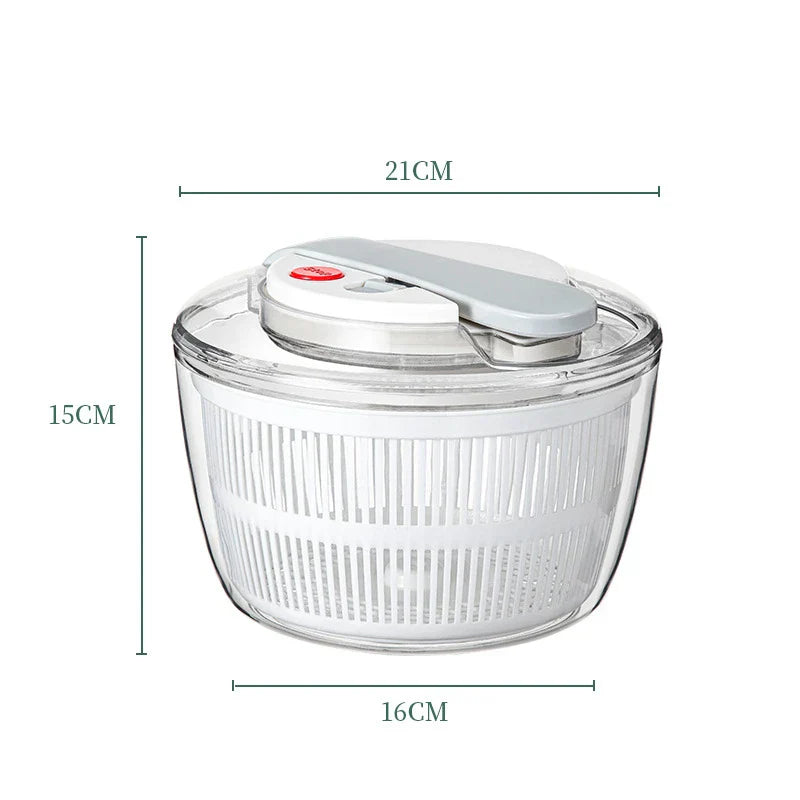 SpinFresh Essoreuse à salade 3L avec couvercle | Utilisation d'une seule main & Base antidérapante | Laveuse & sécheuse à salade pour légumes & fruits | Sans BPA & Pratique