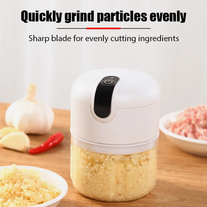 CHOPSY Hachoir Électrique Multifonction | Rechargeable par USB | Pour Ail, Viande & Légumes