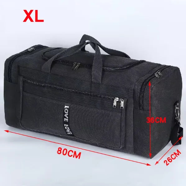 Sac de voyage Bravion GearBag | XL Sac de sport et d'entraînement en toile imperméable | Sac à bandoulière pour hommes | 80×26×36 cm ou 60×23×32 cm