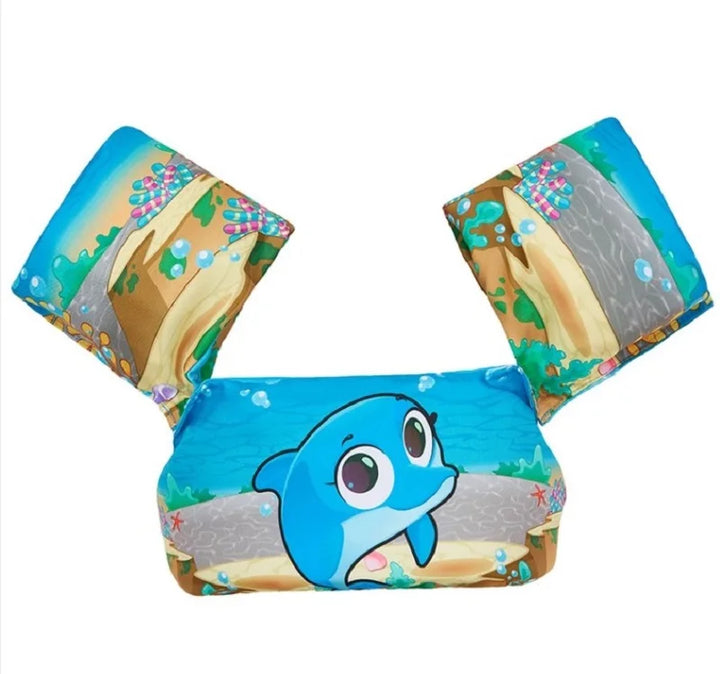 FLOTTY Kids Aide à la Natation | Gilet de Sauvetage avec Brassards | Boucle Double Réglable | Pour Enfants jusqu'à 25 kg