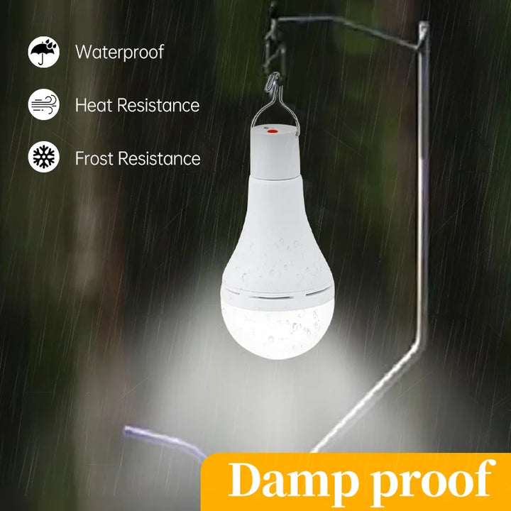 SolaGlow Lampe de Camping Solaire LED | Étanche & Rechargeable | Avec USB & Énergie Solaire | Pour Tente, Jardin & Urgences
