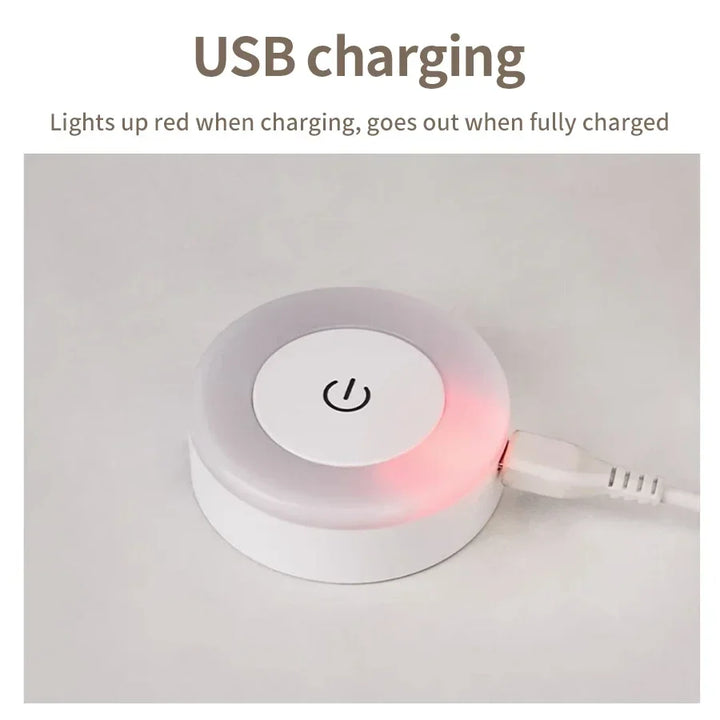 LumiTouch LED veilleuse | Magnétique & Rechargeable | Dimmable avec interrupteur tactile | 6 cm