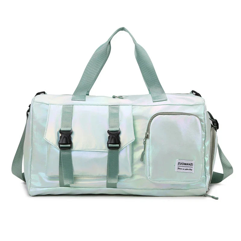 Lumivista Sac de Voyage Holographique | Sac à épaule Weekender Stylé avec Compartiment à Chaussures | Parfait pour les Escapades de Week-end & les Courts Séjours