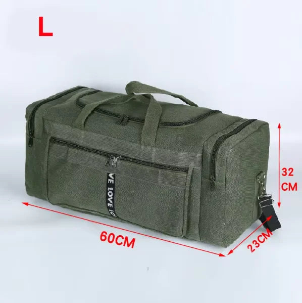 Sac de voyage Bravion GearBag | XL Sac de sport et d'entraînement en toile imperméable | Sac à bandoulière pour hommes | 80×26×36 cm ou 60×23×32 cm
