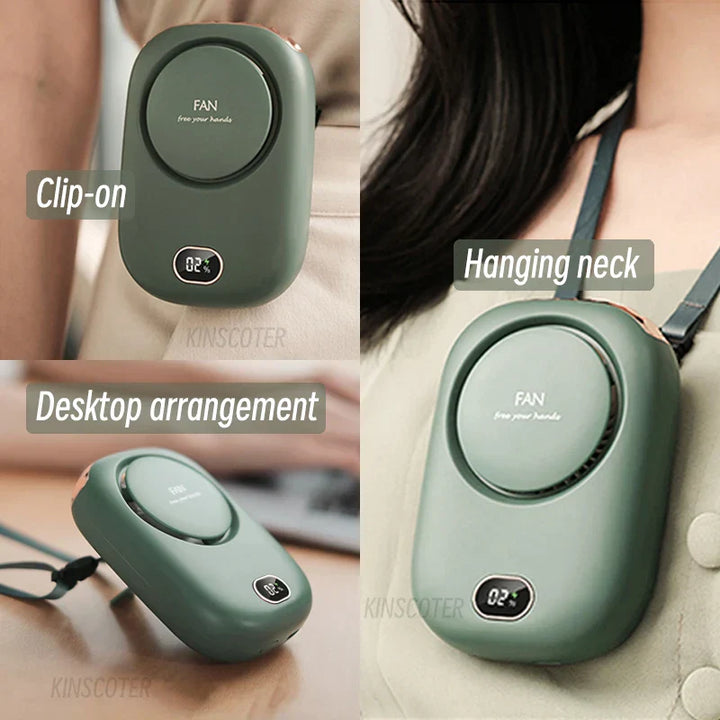 VENTIWISE Mini-Ventilateur | Turbo 3 Vitesses | Affichage LED & Batterie 2000 mAh | Compact & Rechargeable