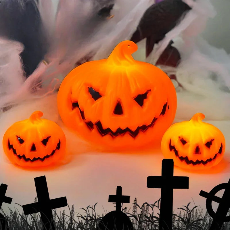 Lanterne Halloween JackoGlow | Éclairée par LED | Décoration de citrouille réutilisable | Salon, jardin & fête