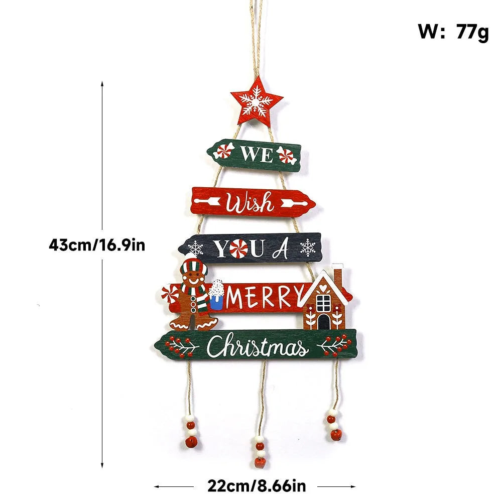 Pendentif en bois NordicCharm | Décoration de Noël à suspendre | Ornement fait main pour arbre, mur et fenêtre | Décoration festive 2025–2026