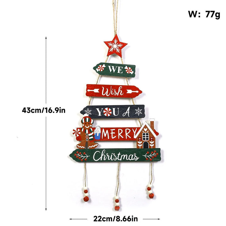 Pendentif en bois NordicCharm | Décoration de Noël à suspendre | Ornement fait main pour arbre, mur et fenêtre | Décoration festive 2025–2026