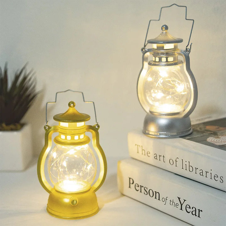 Luminara Lanterne Rétro | Support de Bougie LED | Fonctionne sur Piles & Sûr | Lumière de Table & Décorative 15×7×7 cm