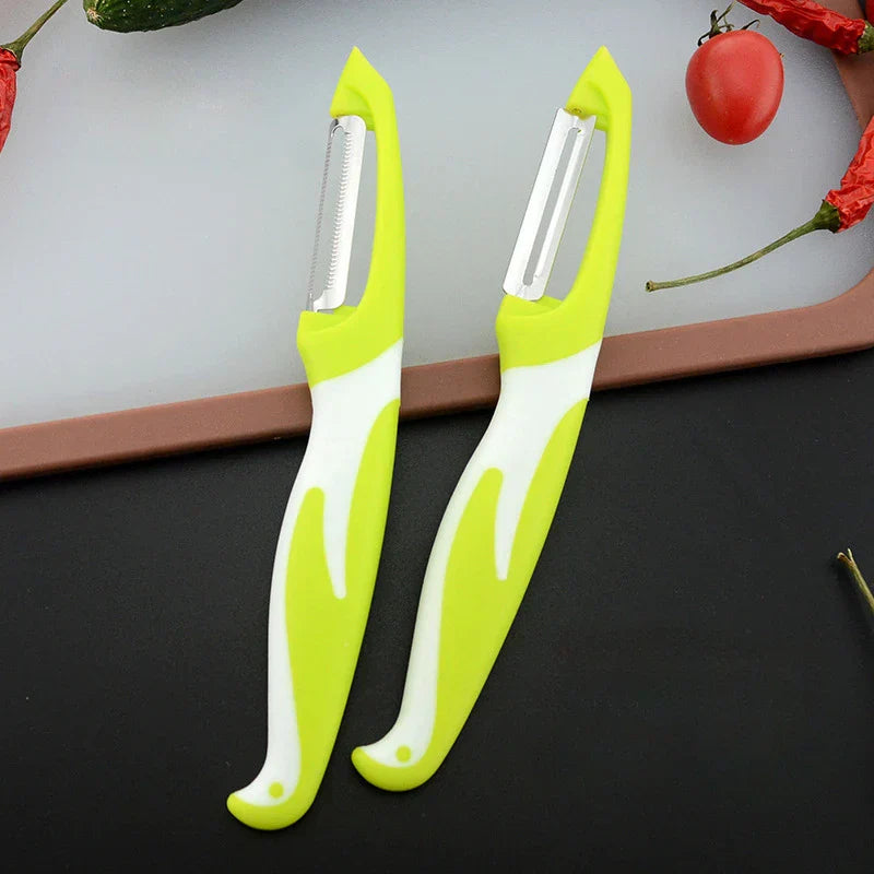 Peelino Éplucheur à légumes avec lame en acier inoxydable et poignée ergonomique | 18,3 × 2,4 cm | Pour fruits et légumes | Compatible lave-vaisselle