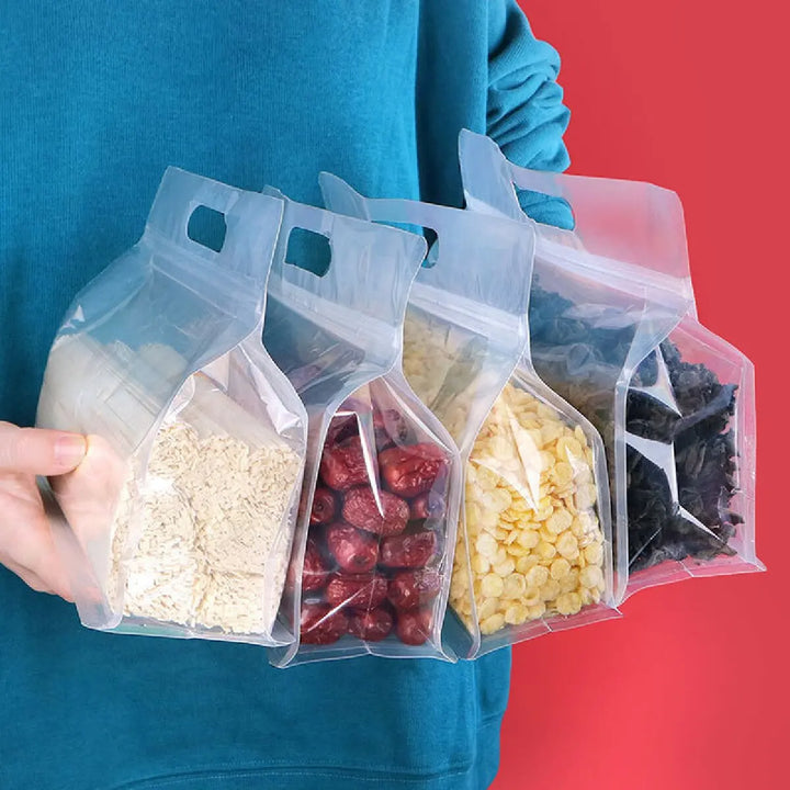 EcoPouch Sacs de rangement | Réutilisables & Étanches | Pour fruits, légumes, collations & plus | Set de 10