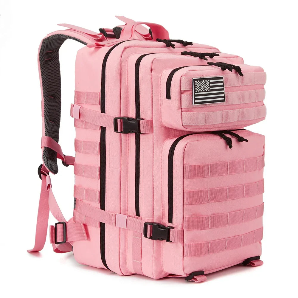 TACTICO45 45 L Sac à Dos d'Outdoor | Système Molle | Capacité de 3 Jours | Robuste & Multifonctionnel – Noir/Kaki/Olive